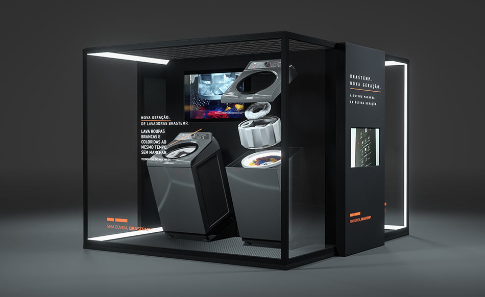 Brastemp, Ação de pdv, shopping, vitrine, ação de merchandising diferenciada