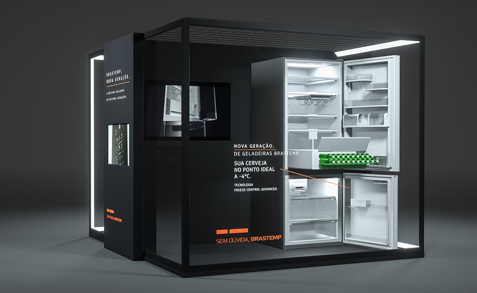 Brastemp, Ação de pdv, shopping, vitrine, ação de merchandising diferenciada