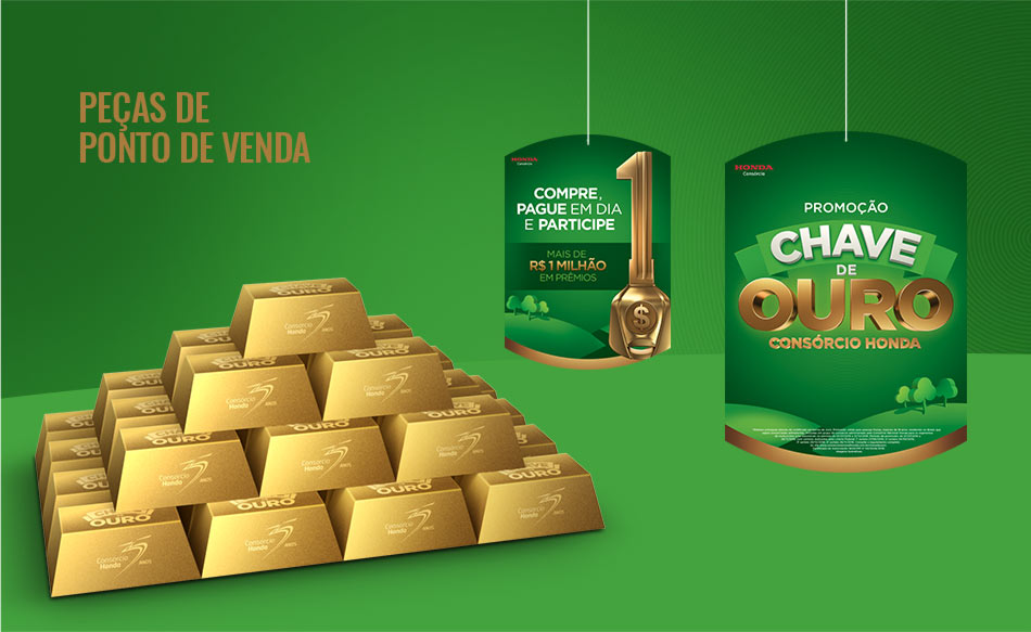 Promoção Consórcio Honda, peças de ponto de venda