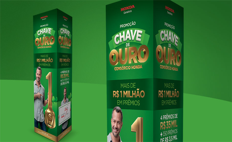 Promoção Consórcio Honda, peças de ponto de venda