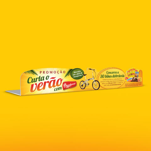 Bauducco, material ponto de venda, faixa de gôndola