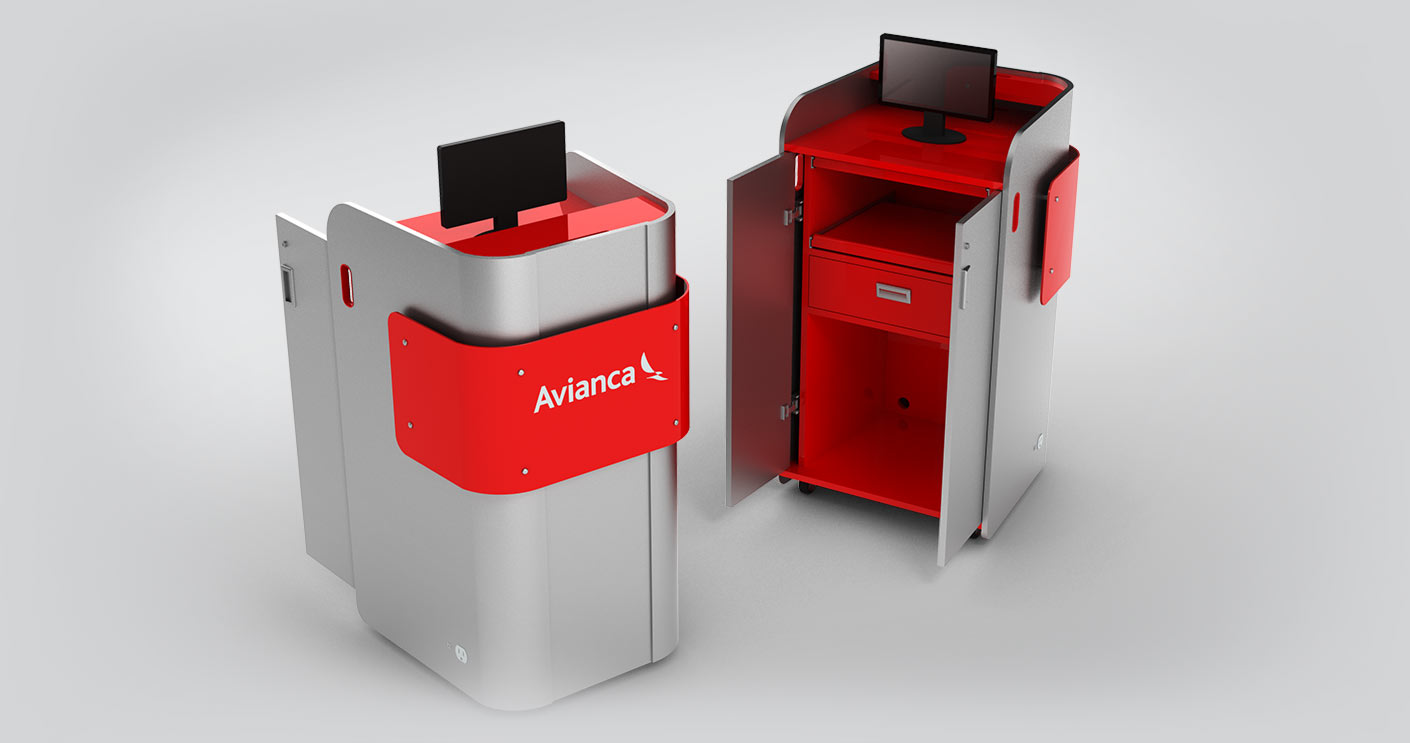 Avianca, sinalização, ponto de venda, balcão