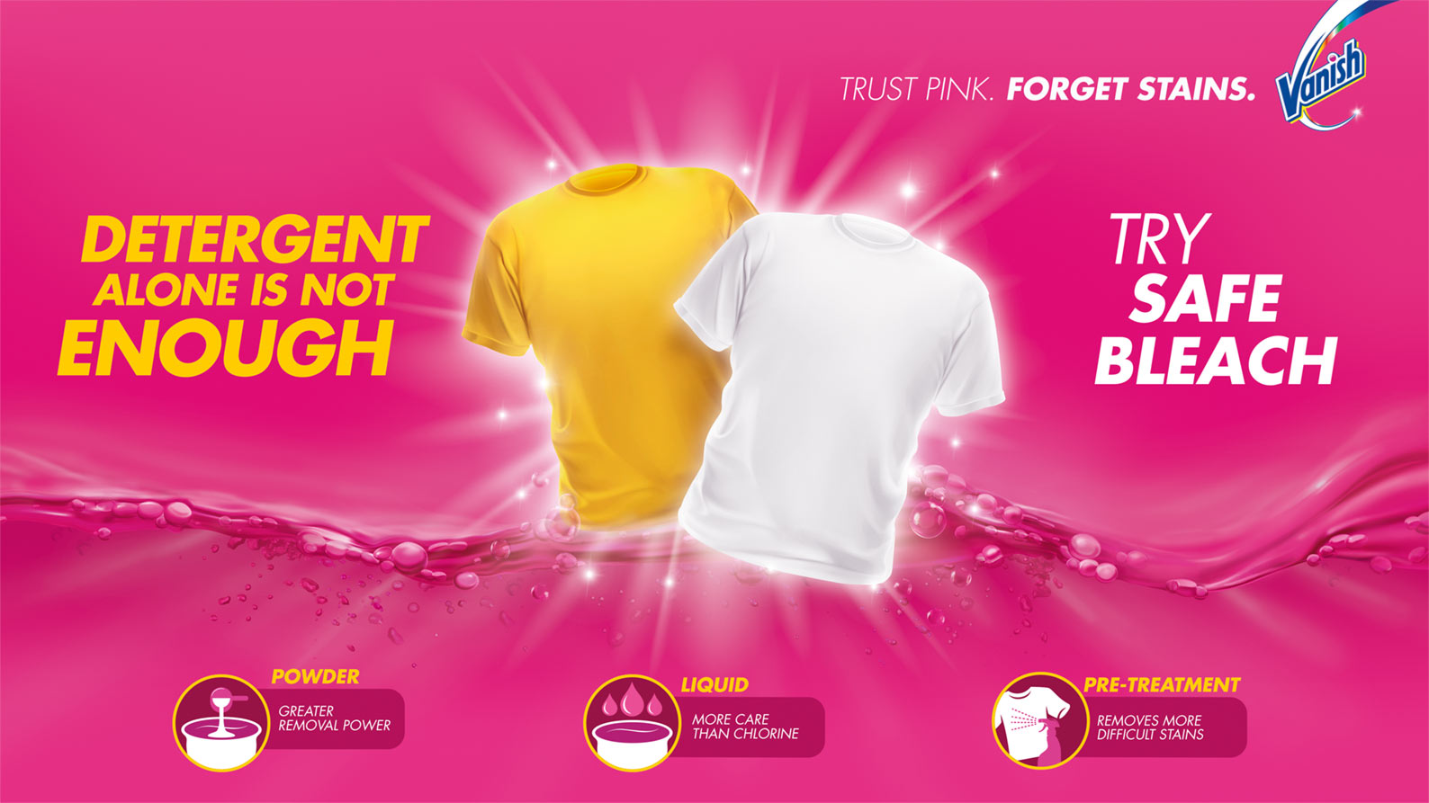 Vanish, a força do rosa, esqueça as manchas